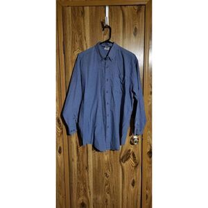 Premier blue plaid collard button-down dress shirt